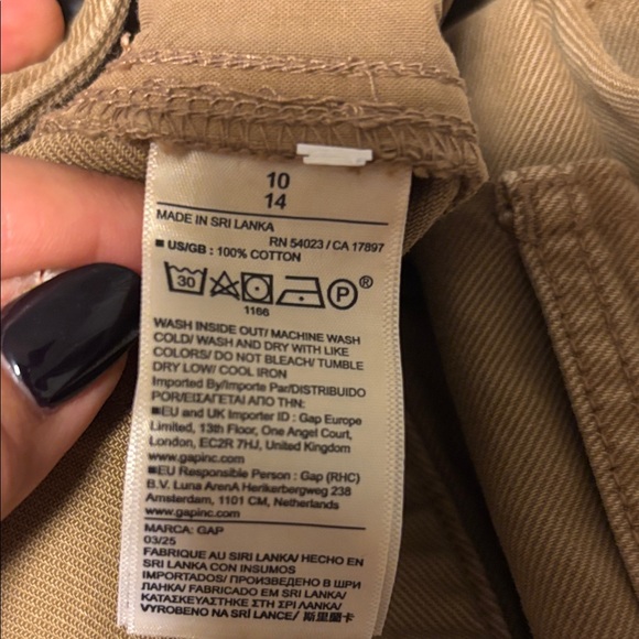 NWOT- GAP Brown Mid Rise Twill Barrel Trousers, Never worn - Picture 12 of 13